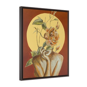 Goddess of Orange -Fine Art Print/Vertical Framed Premium Gallery Wrap Canvas by Rachel Tucker/Bedroom /Office Wall Art print/Canvas Print