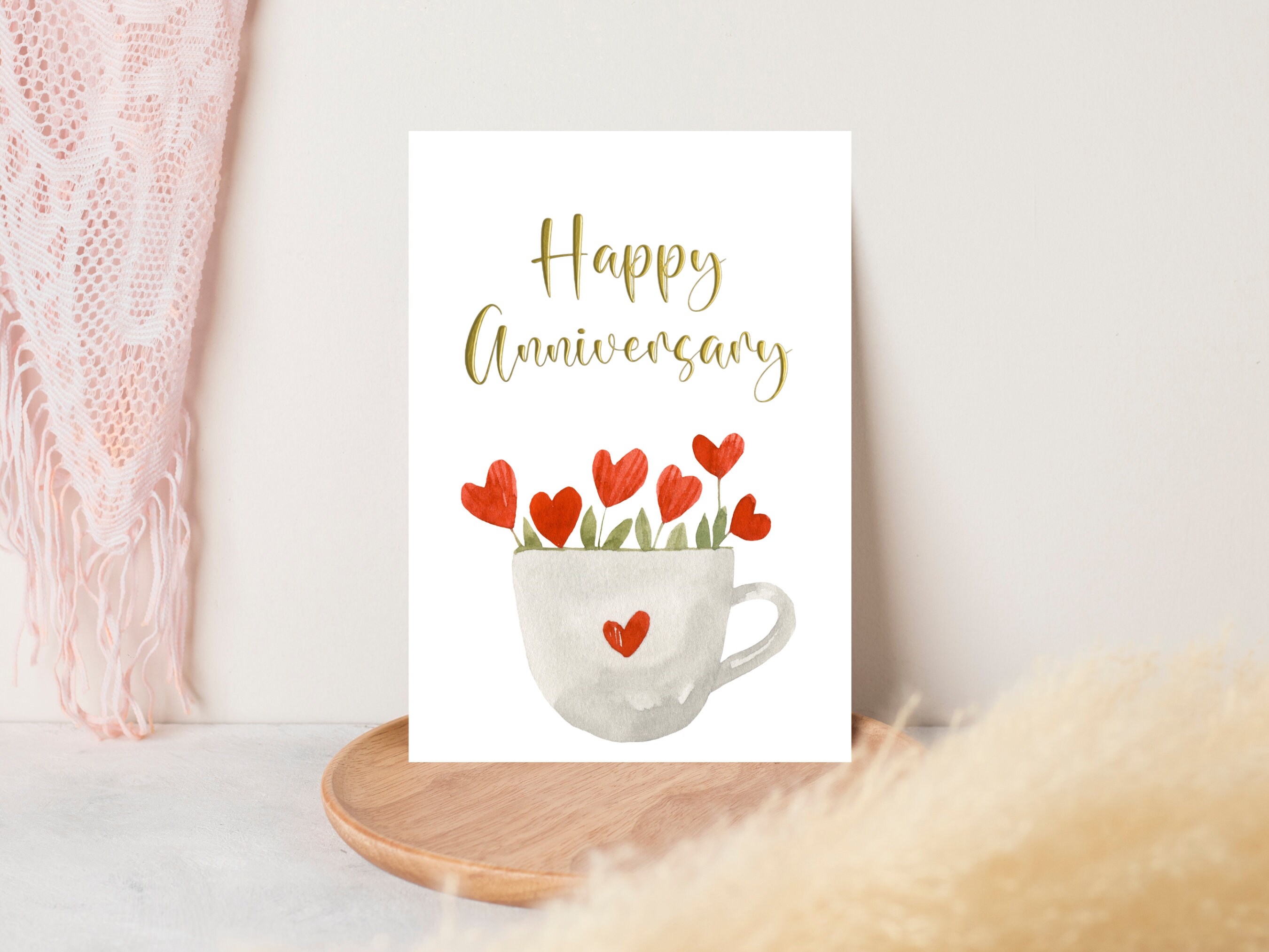 Printable Anniversary Card Happy Anniversary Cute - Etsy