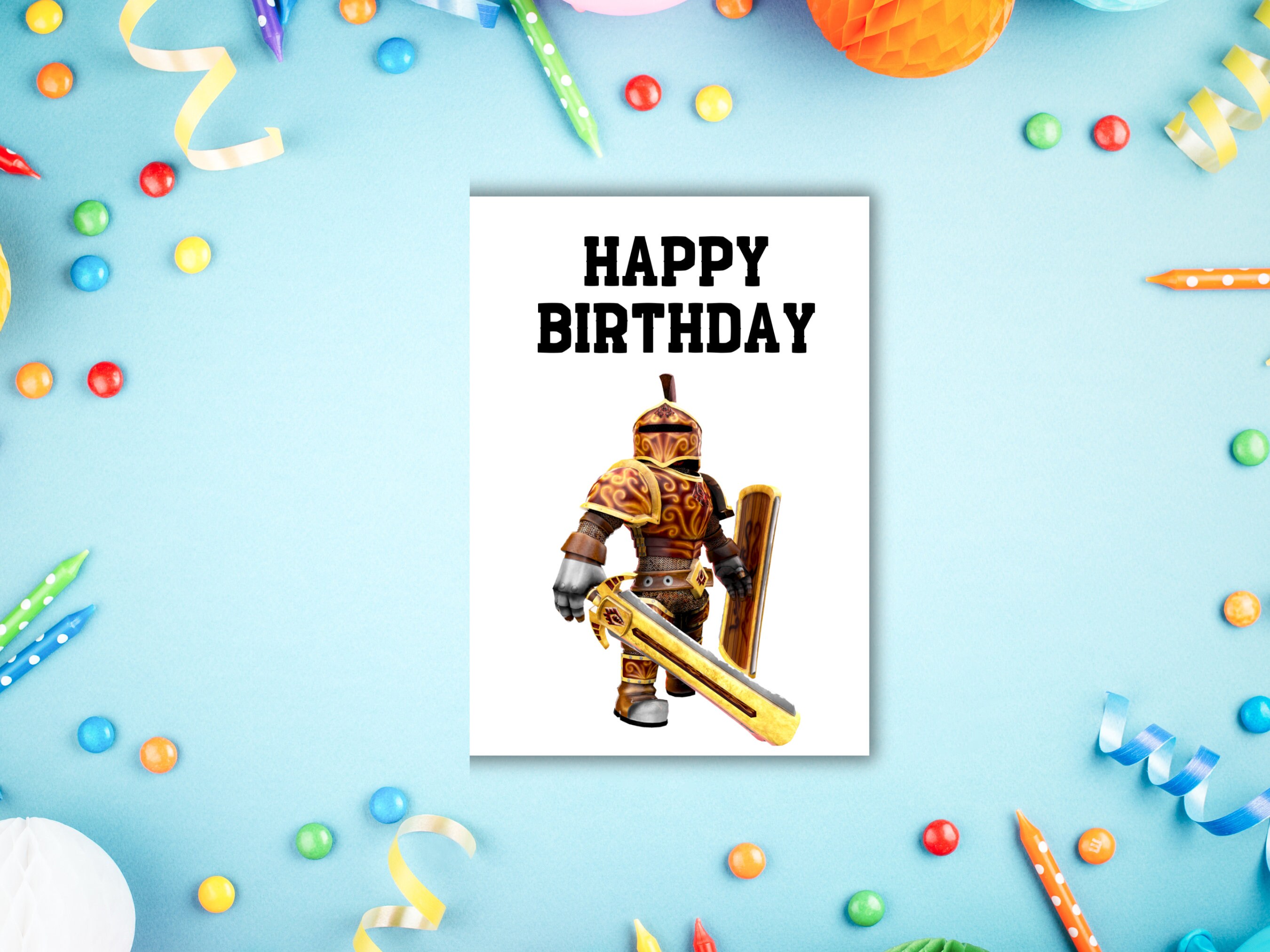 Printable Roblox Happy Birthday Card Roblox Birthday Card - Etsy