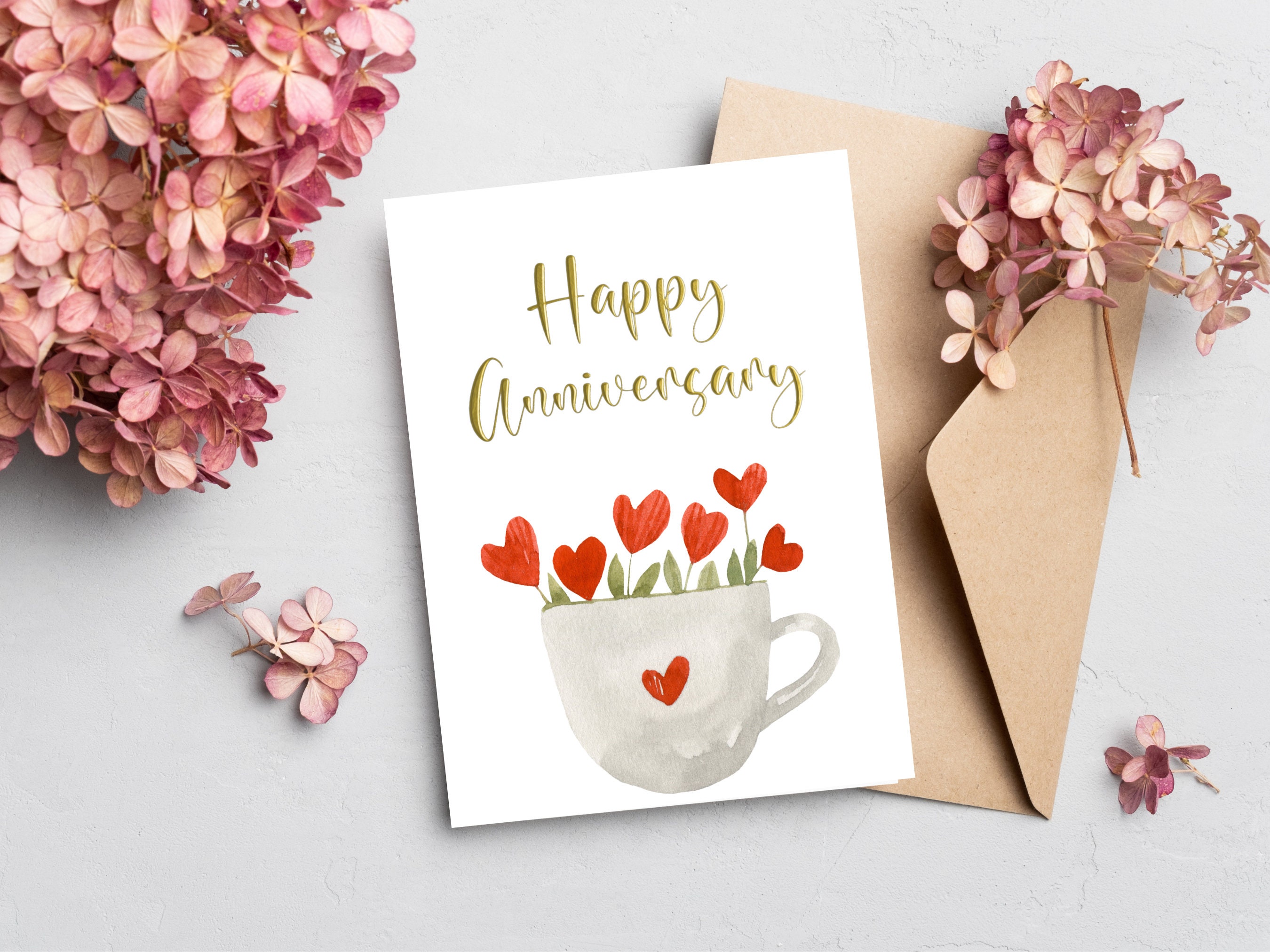 Printable Anniversary Card Happy Anniversary Cute - Etsy