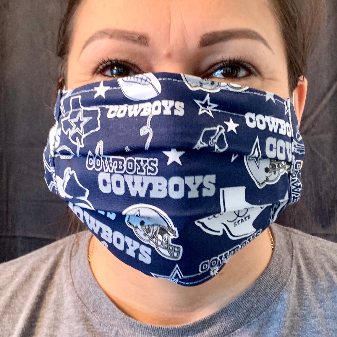 NFL Dallas Cowboys Fabric Face Mask With Pockets for Hepa and Etsy