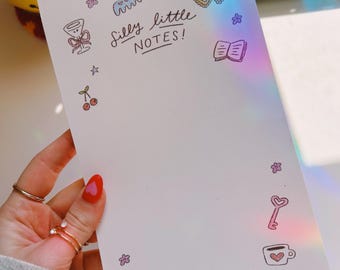 Blocco note Silly Little Notes // Lista delle cose da fare // Cancelleria // Scarabocchi // Illustrazione