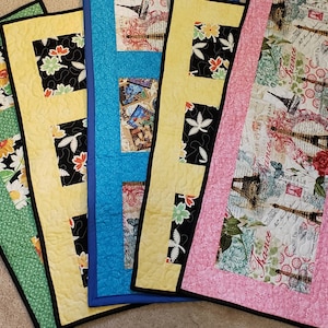 Spring Reversible Handmade Quilted Table Runners