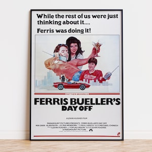 Ferris Bueller&#39;s Day Off - Movie Poster | Digital Download | High Quality Ready To Print