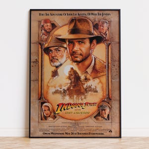 Indiana Jones e l'ultima crociata - Poster del film / Download digitale / Alta qualità pronta per la stampa