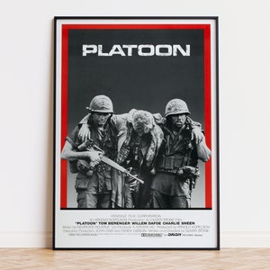 Platoon - Póster de la película / Descarga digital / Alta calidad, listo para imprimir