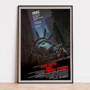 Ucieczka z Nowego Jorku - Plakat filmowy | Pobieranie cyfrowe | Wysoka jakość gotowa do druku