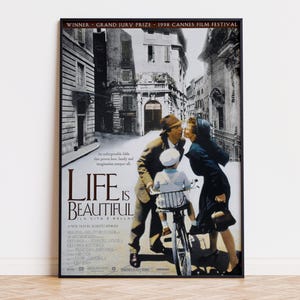 La vida es bella - Póster de película / Descarga digital / Alta calidad listo para imprimir