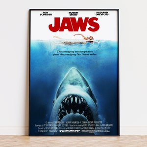 Jaws - Poster del film / Download digitale / Alta qualità pronto per la stampa