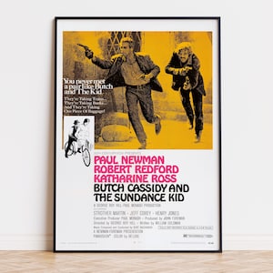 Butch Cassidy and the Sundance Kid - Movie Poster | Digital Download | High Quality Ready To Print