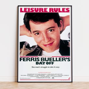 Ferris Bueller&#39;s Day Off - Movie Poster | Digital Download | High Quality Ready To Print