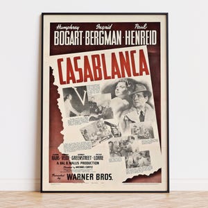 Casablanca - Poster del film / Download digitale / Alta qualità pronta per la stampa