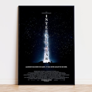 Interstellar - Poster del film / Download digitale / Alta qualità pronto per la stampa