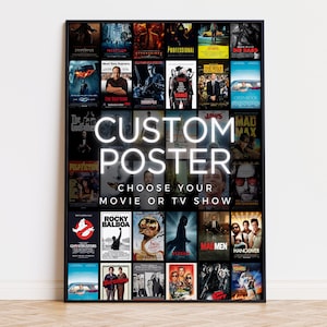 Póster personalizado / Elige tu película o programa de TV favorito / Archivos digitales de alta calidad listos para imprimir