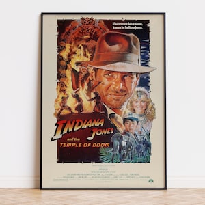 Indiana Jones y el templo maldito - Póster de la película / Descarga digital / Alta calidad, listo para imprimir
