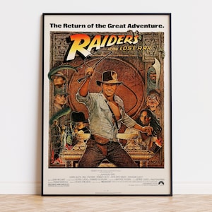 Indiana Jones y los cazadores del arca perdida - Póster de la película / Descarga digital / Alta calidad listo para imprimir