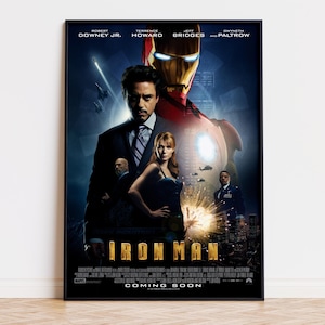 Póster de la película Iron Man / Descarga digital / Alta calidad, listo para imprimir