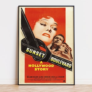 Sunset Blvd. - Movie Poster | Digital Download | High Quality Ready To Print