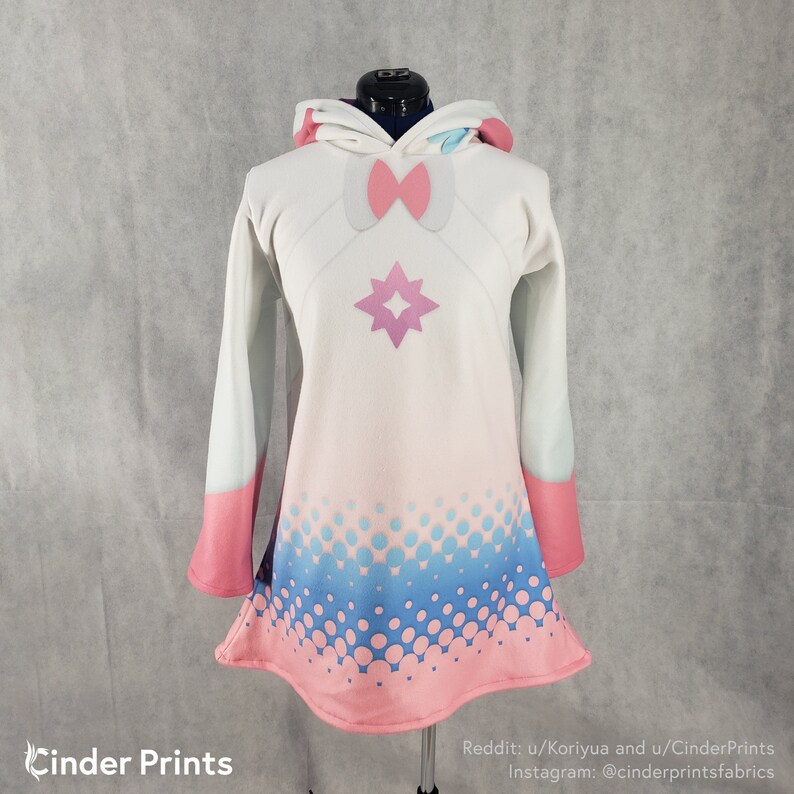 Sylveon Inspired Printed Hoodie | Etsy