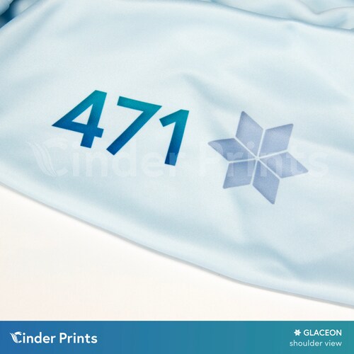 Glaceon Inspired shops Themed Jersey-Style Printed Hoodie