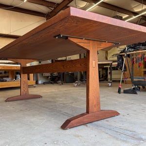 Dining Table With Trestle Base Design - Etsy