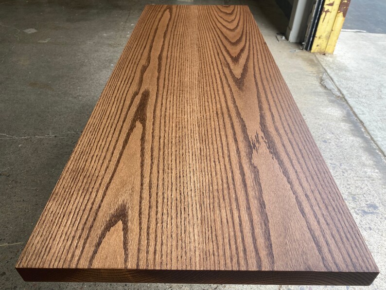 Red Oak With Chocolate Finish Table Top Etsy