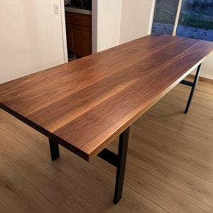 Modern Hardwood Walnut Dining Table!