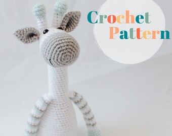Amigurumi Giraffe Crochet Pattern, Stuffed Animal Crochet Pattern, Safari Plushie Crochet PDF Pattern, Crochet Baby Shower Gift,