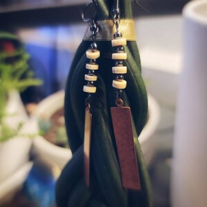 Bronze Cartouche Earrings