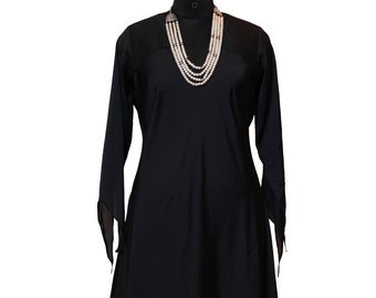 Black Silk Gown- UK18/XXL/44"