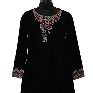 Velvet Kurtis Etsy Norway
