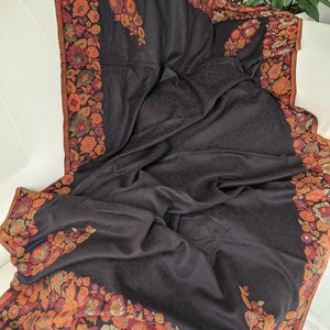 Kani Shawl - Black & Orange