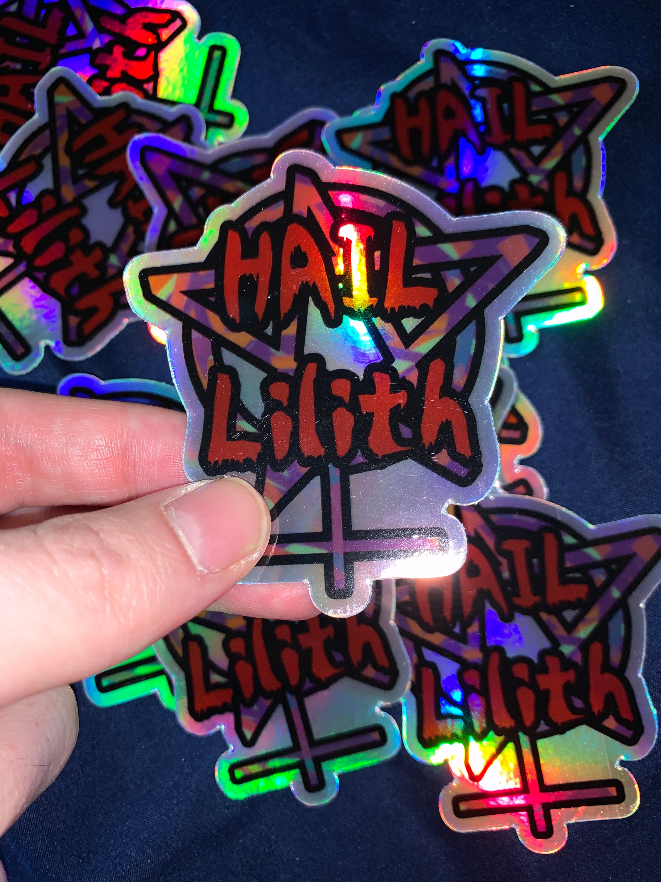 SPECIAL EDITION: HOLOGRAPHIC Hail Lilith Vinyl Sticker - Etsy