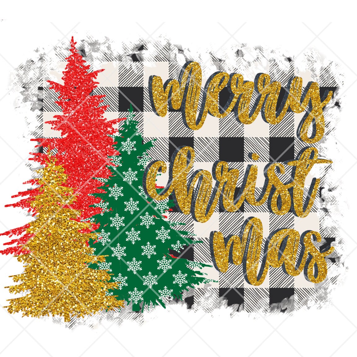 Merry Christmas PNG Buffalo plaid christmas design | Etsy