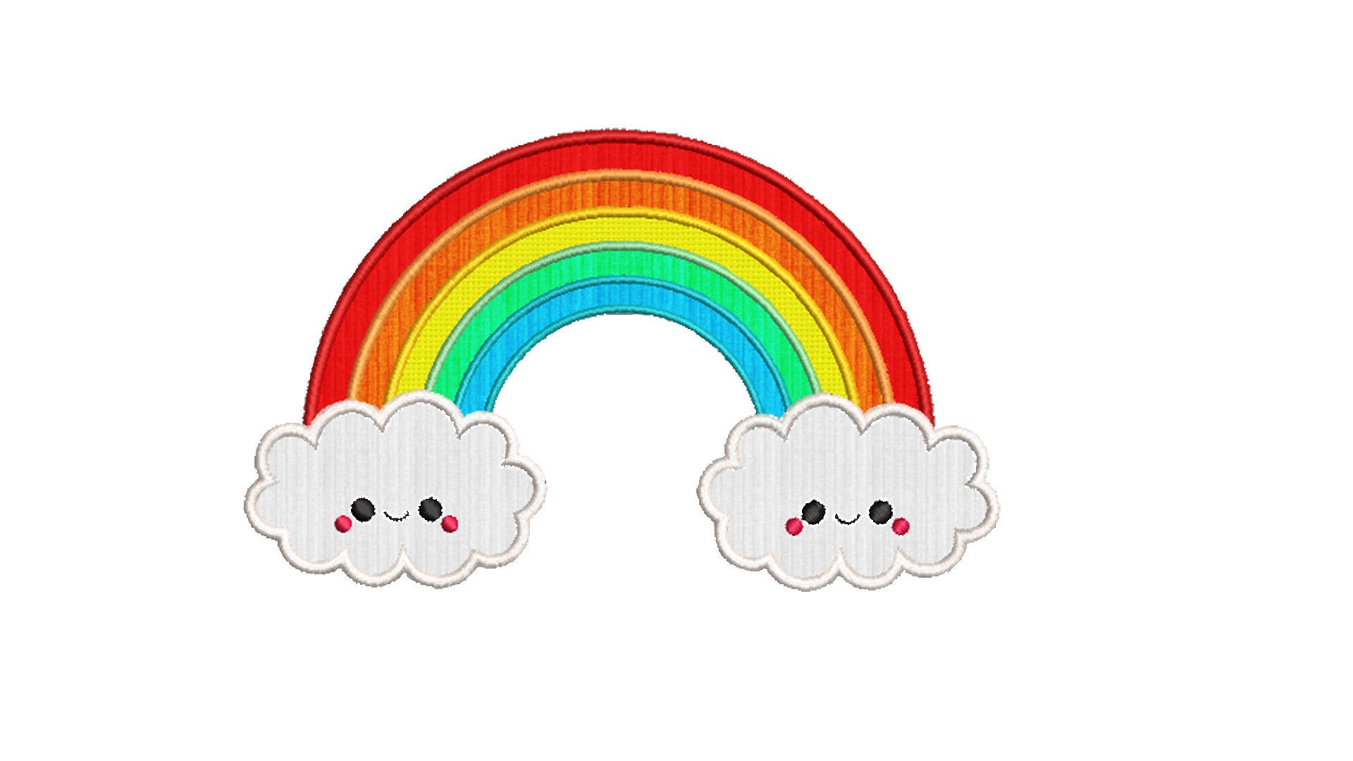 Adorable Rainbow Applique Rainbow Machine Embroidery Spring Etsy Hong Kong
