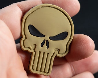 Skull Morale PVC Patch  – Hook Backing