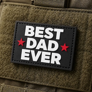 Dad Moral Patch, lustiges PVC Vatertagsgeschenk mit Hakenrücken