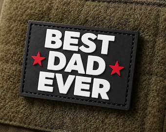 Dad Morale Patch, Funny PVC Father’s Day Gift with Hook Backing