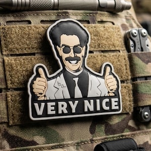 Funny Morale Patch, Very Nice Thumbs Up PVC with Hook Backing