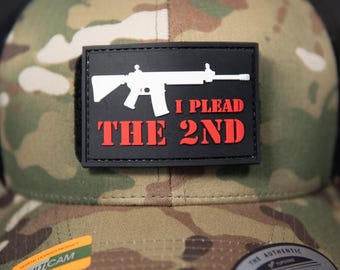 Patch en PVC pour moral, Je plaide le 2 | Patch pour équipement tactique | Support de crochet