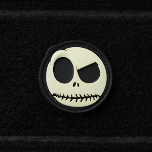 PVC patch tactical morale patch Glow in the dark skull