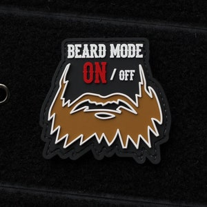PVC morale patch Beard mode ON/off