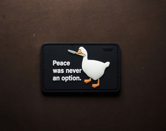 PVC patch tactical morale patch velcro patch Peace was never an option, duck, limited edition patch, you tried, meme patch