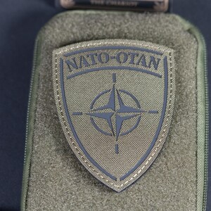 NATO-Abzeichen, OTAN-Militärmoralabzeichen, Klettverschluss