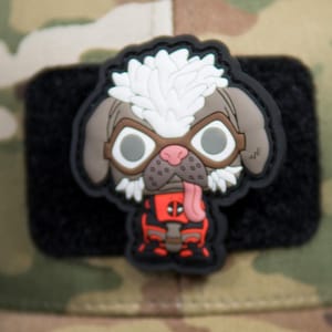 PVC Morale Patch Funny Dog | Tactical Gear Patch | Hook & Loop Backing