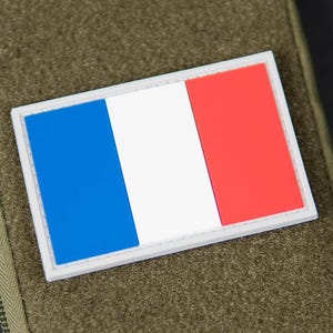 France Flag PVC Patch | Tactical Morale Patch | Hook Backing