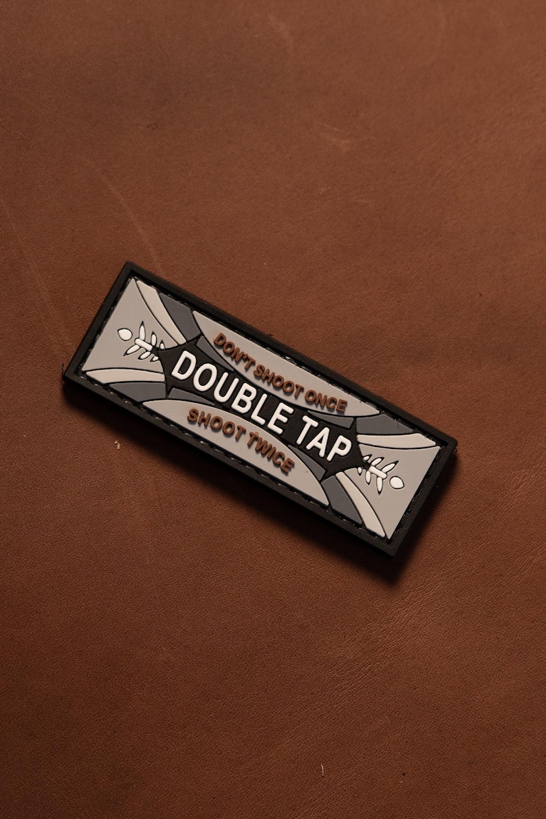 PVC Morale Patch, Double Tap Tactical Patch With Hook Backing - Etsy