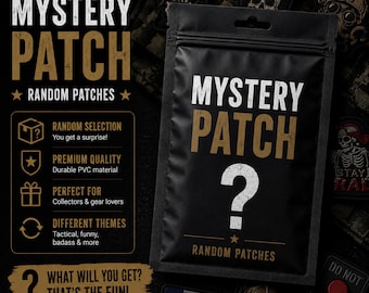 Mystery Morale Patch, Random PVC Patch with Hook Backing, Surprise Badge