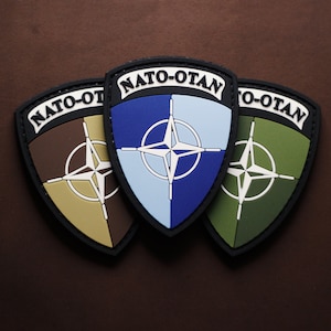 NATO PVC patch tactical morale patch, patch, hook and loop patch, OTAN
