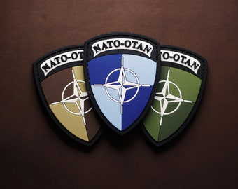 Parche de moral de PVC de la OTAN / Parche accesorio para equipo táctico / Cierre de velcro
